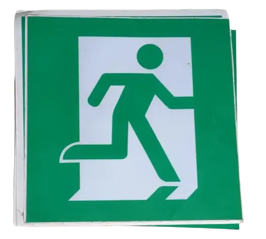 Petit panneau sortie de secours
